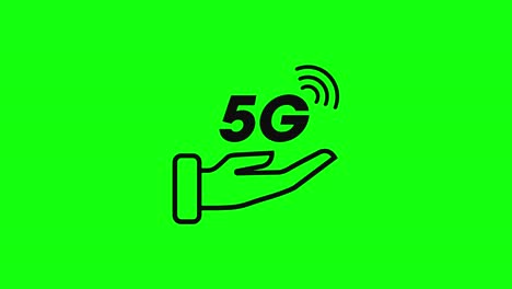 signal-5g-hand-icon-green-screen